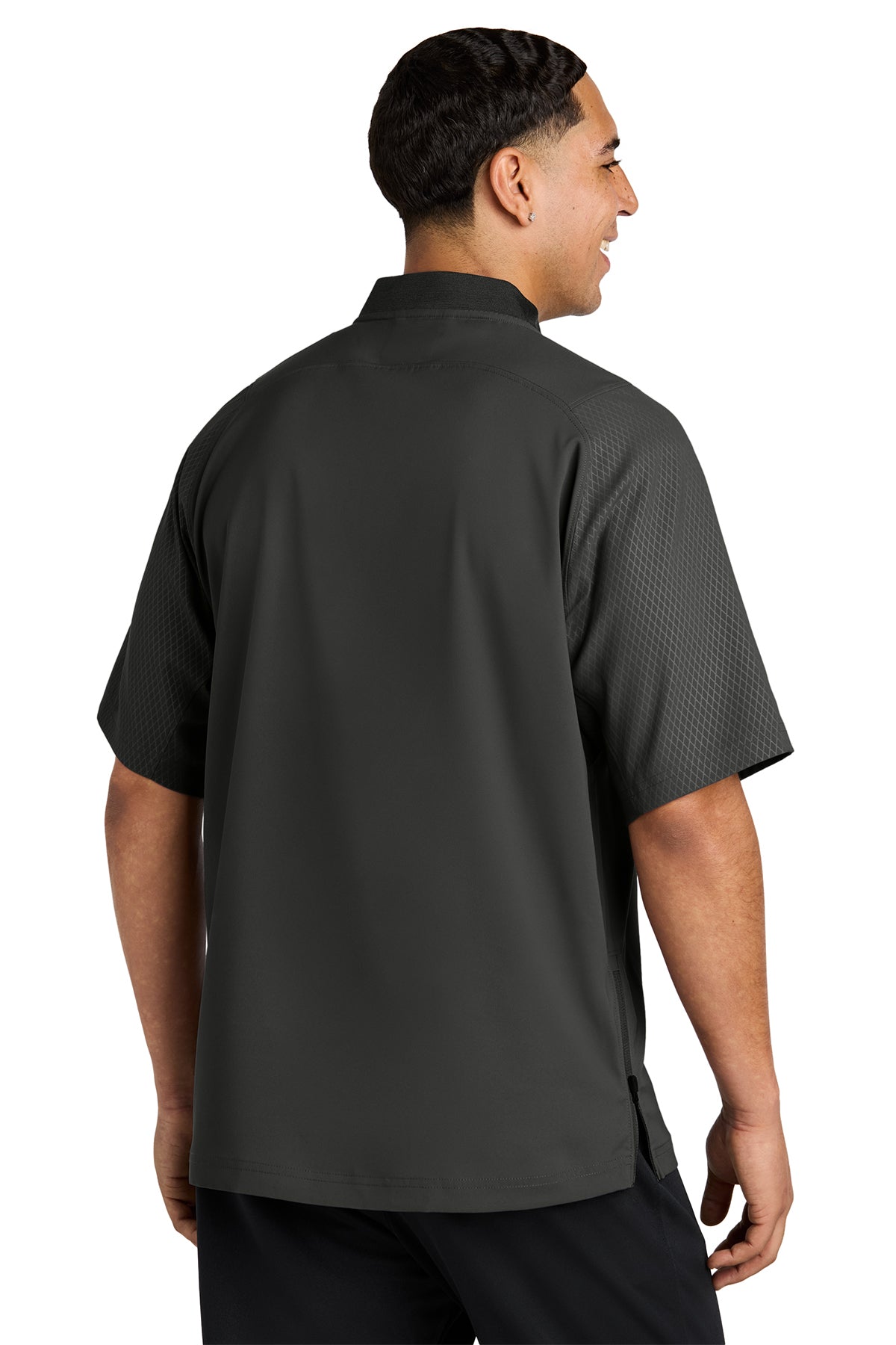 Peaches - Georgia Peaches Block Script - New Era Cage Short Sleeve 1/4-Zip Jacket