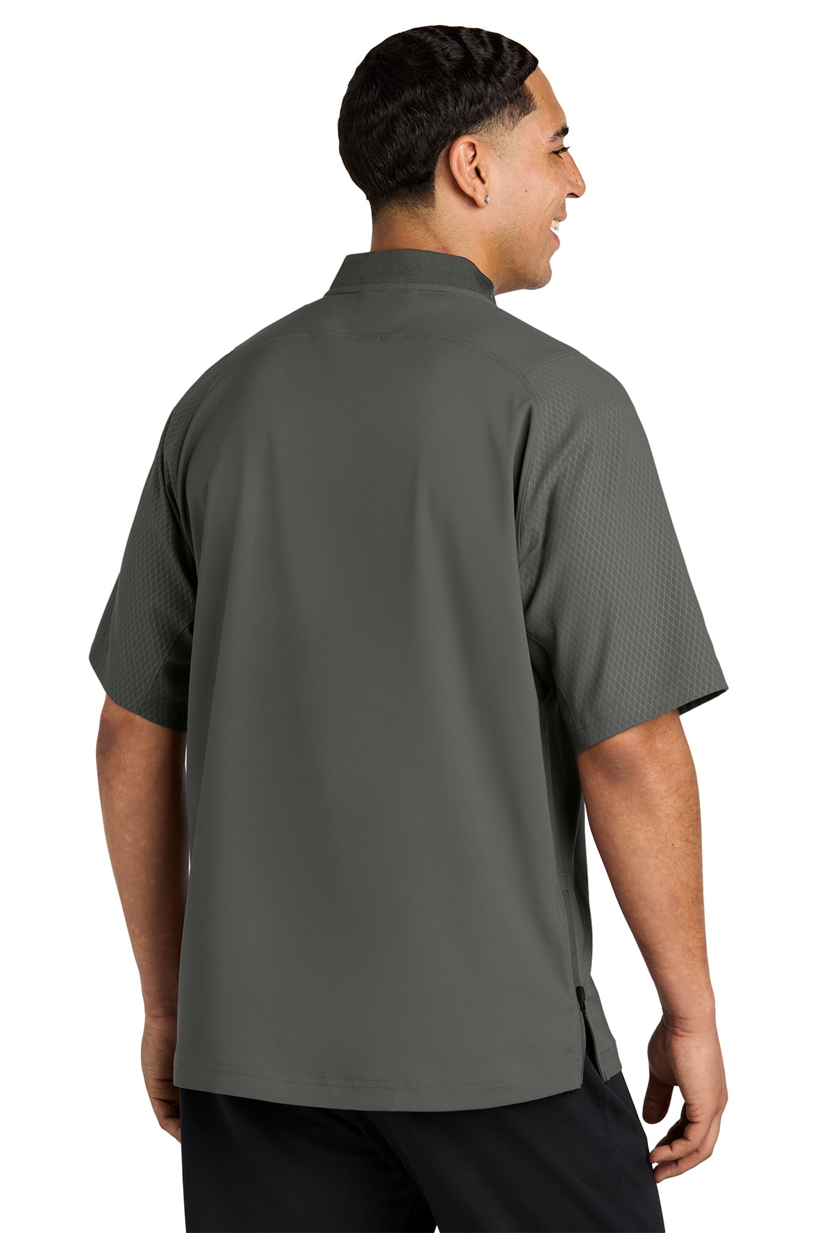Peaches - Georgia Peaches Block Script - New Era Cage Short Sleeve 1/4-Zip Jacket
