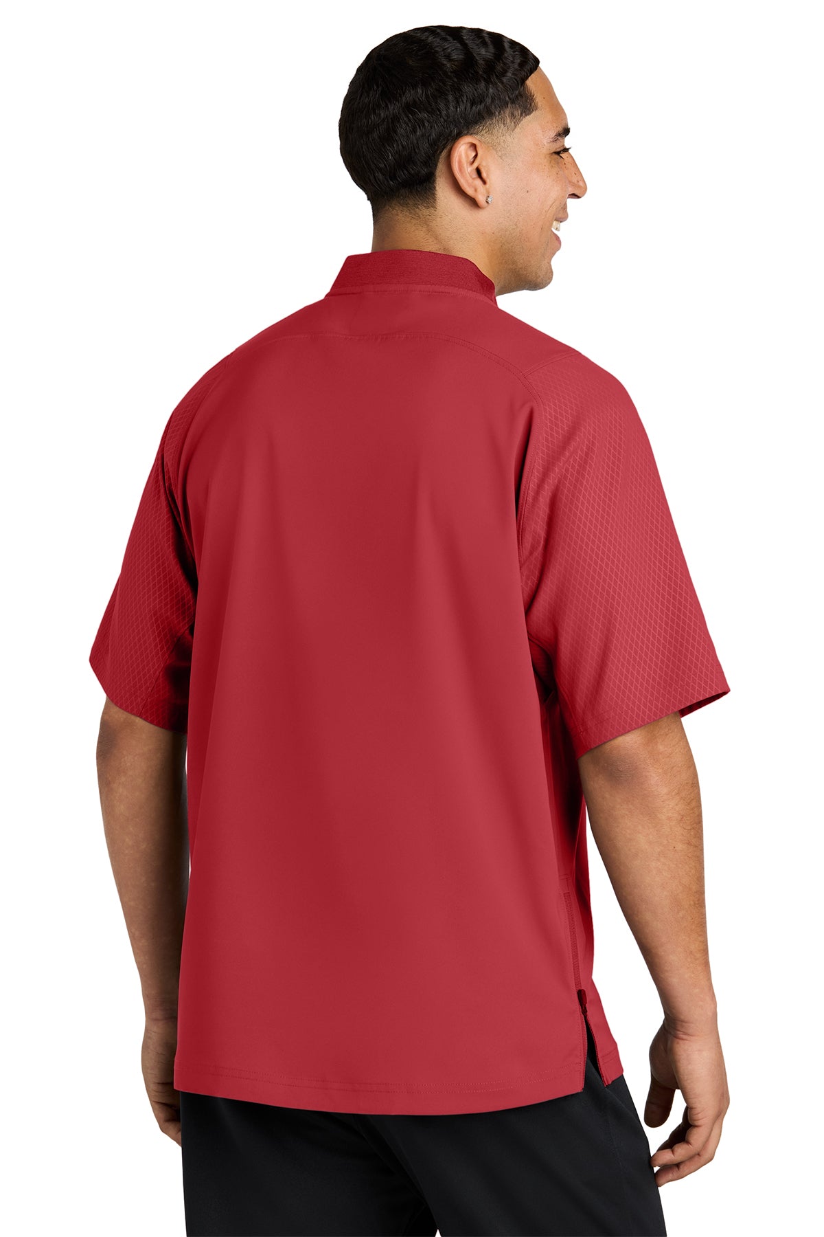 Peaches - Georgia Peaches Block Script - New Era Cage Short Sleeve 1/4-Zip Jacket