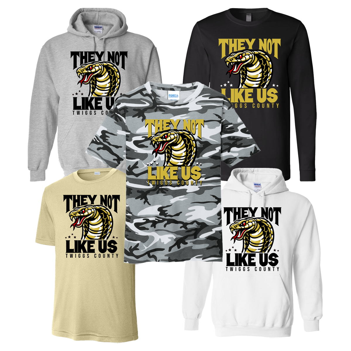 •Twiggs County - They Not Like Us Cobra Twiggs County (Tee/Drifit/Hoodie/Sweatshirt)
