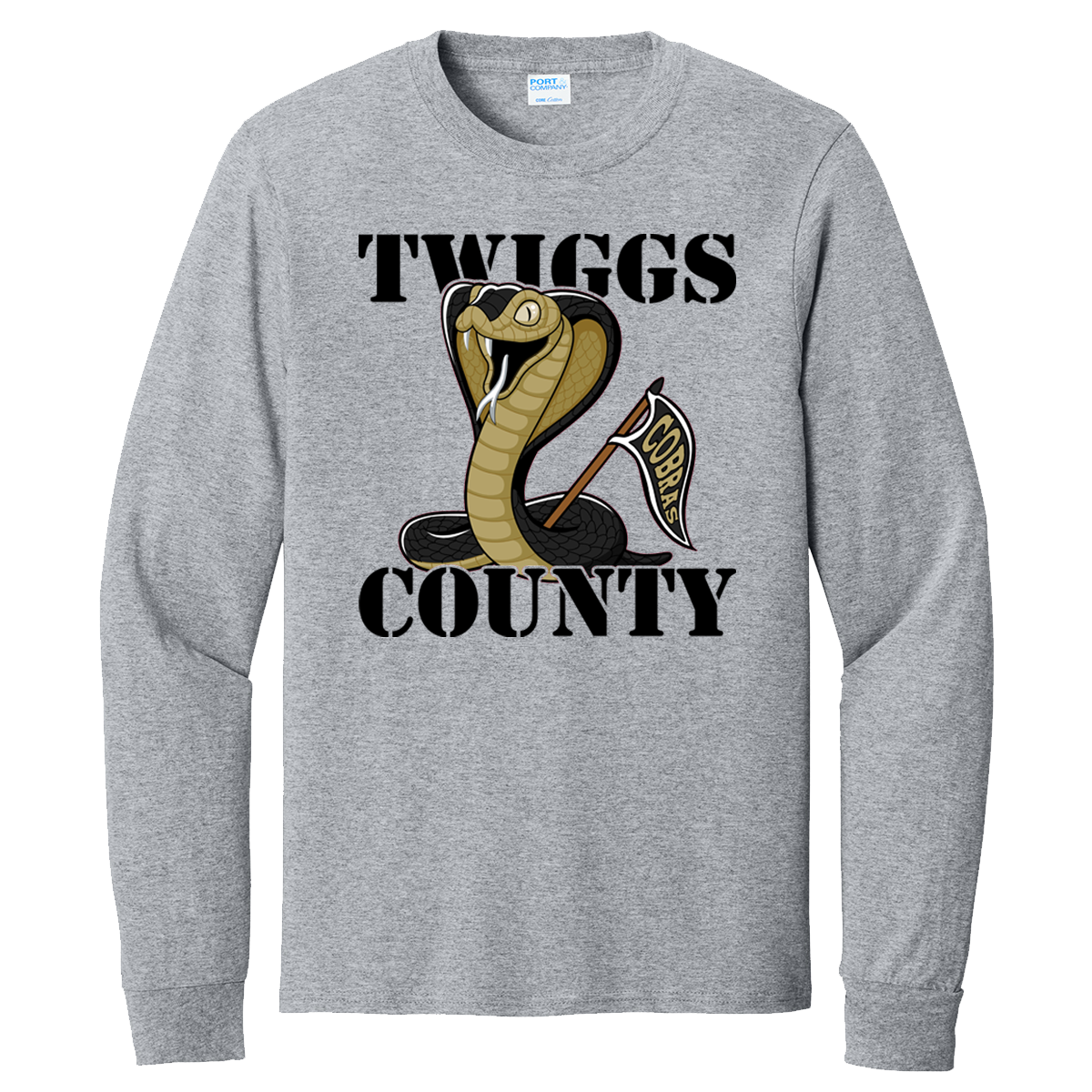 •Twiggs County - Full Body Cobra with Cobras Flag (Tee/Drifit/Hoodie/Sweatshirt)