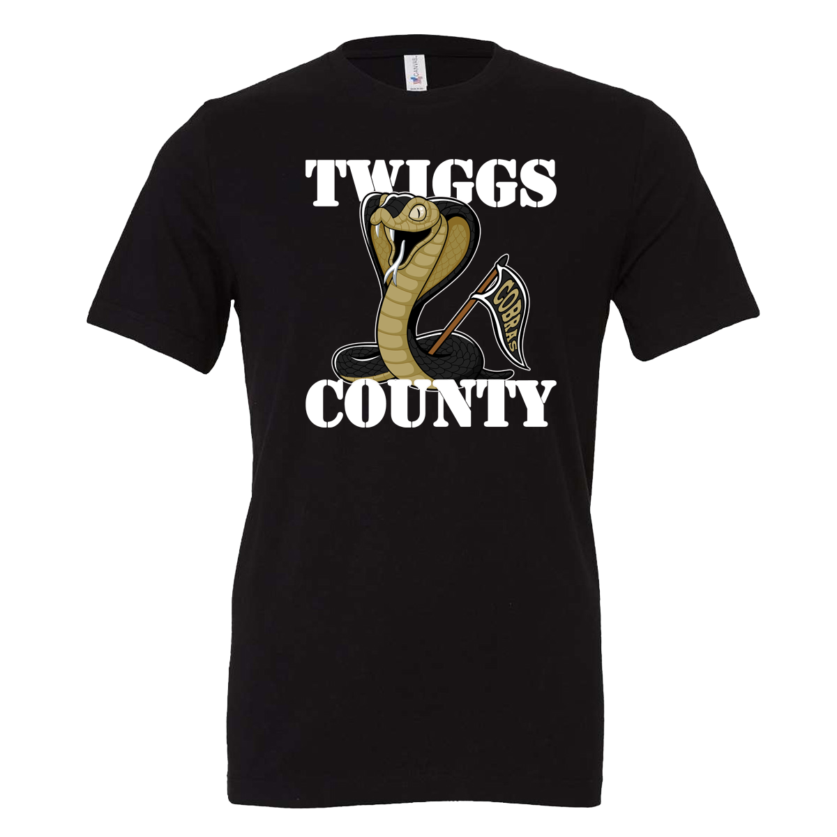 •Twiggs County - Full Body Cobra with Cobras Flag (Tee/Drifit/Hoodie/Sweatshirt)