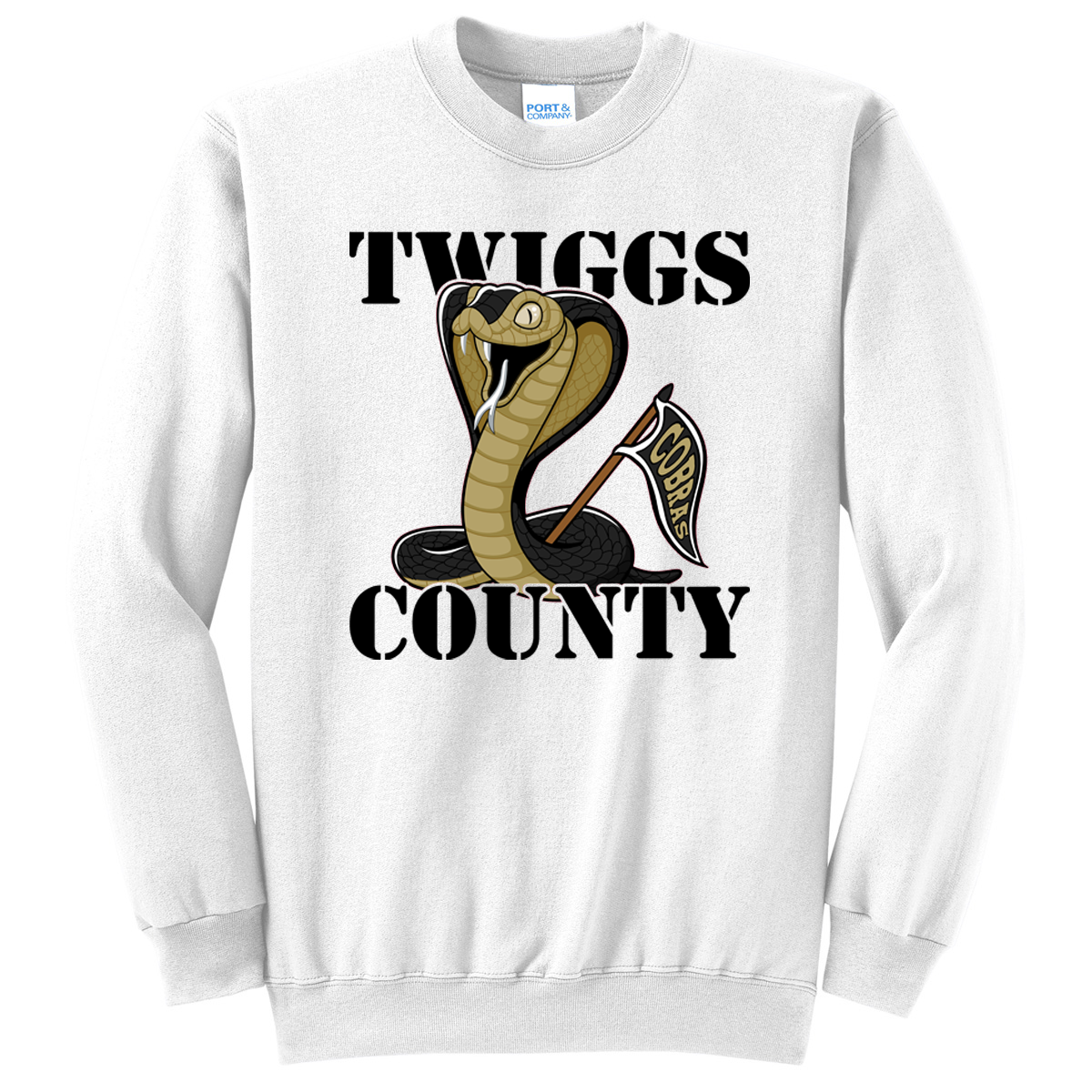 •Twiggs County - Full Body Cobra with Cobras Flag (Tee/Drifit/Hoodie/Sweatshirt)