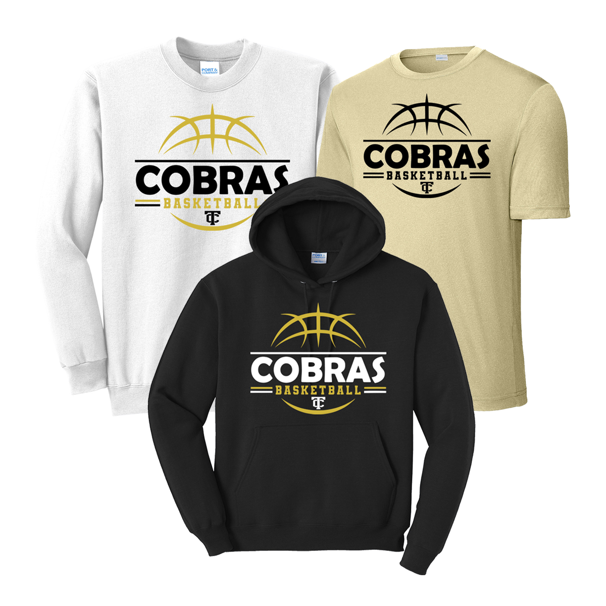 •Twiggs County - Cobras Basketball Stripes (Tee/Drifit/Hoodie/Sweatshirt)
