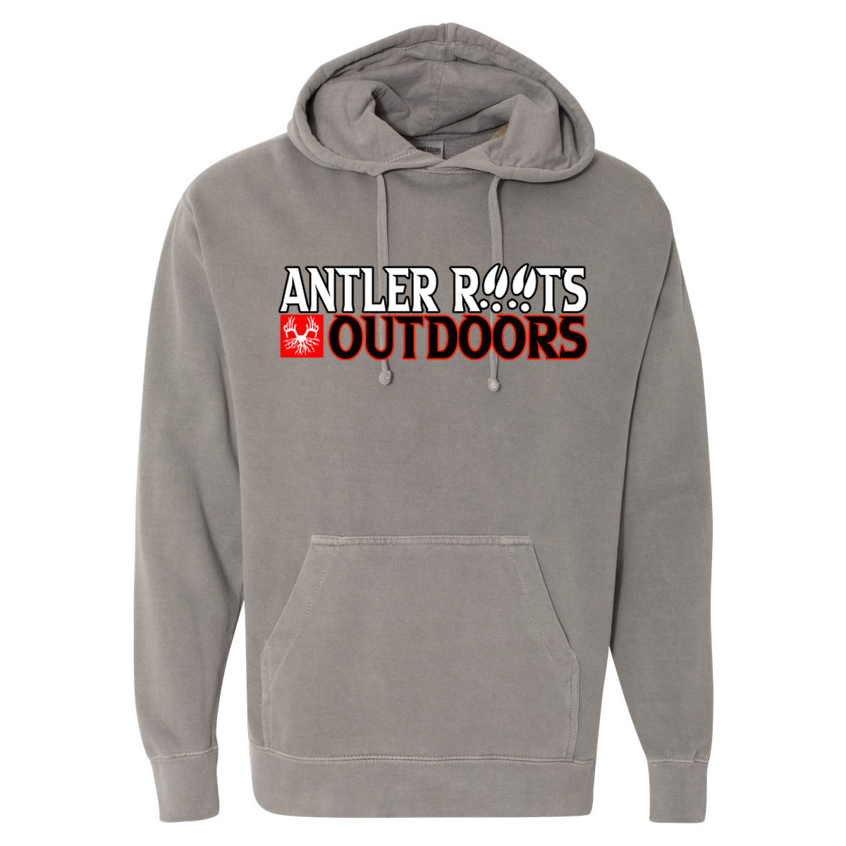 Antler Roots - Antler Roots Outdoors with logo in box - Comfort Color - Grey (Tee/Hoodie/Sweatshirt) - Southern Grace Creations