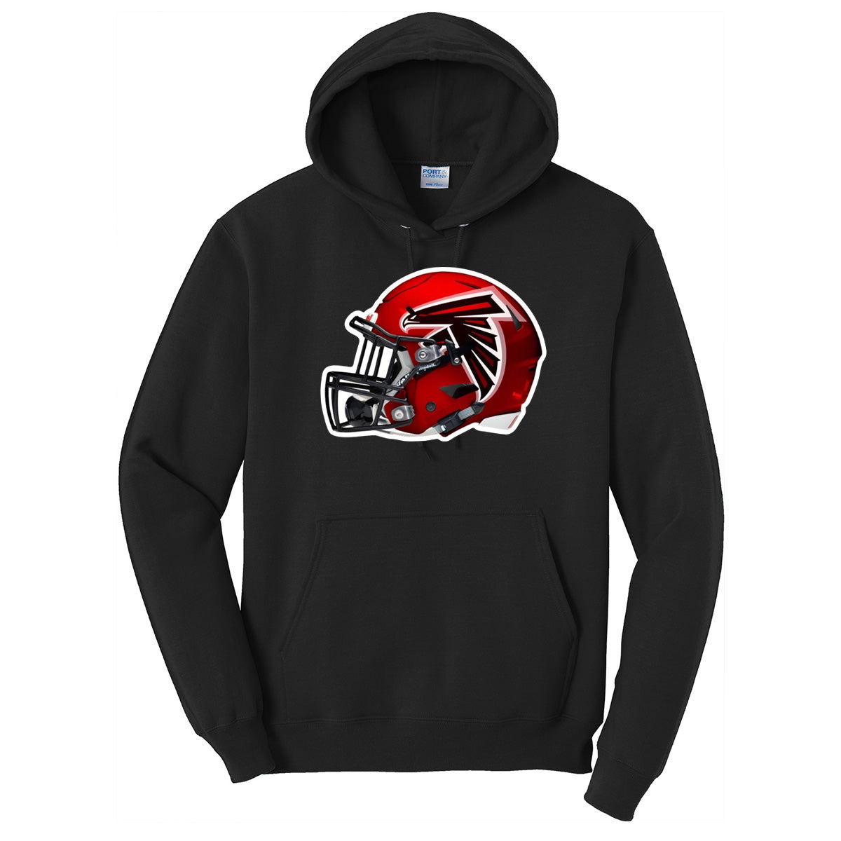 Atlanta Falcons Red Helmet - Black (Tee/DriFit/Hoodie/Sweatshirt) - Southern Grace Creations