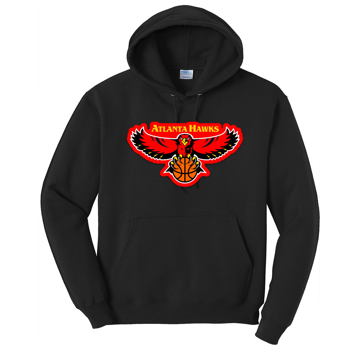 Atlanta Hawks with Basketball - Black (Tee/DriFit/Hoodie/Sweatshirt) - Southern Grace Creations