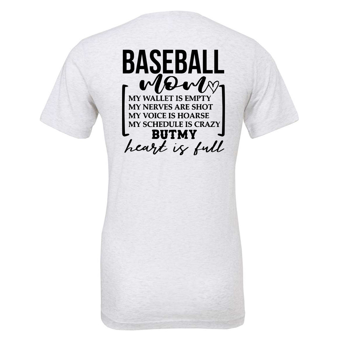 Baseball Mom My Wallet is Empty - Ash (Tee/DriFit/Hoodie/Sweatshirt) - Southern Grace Creations