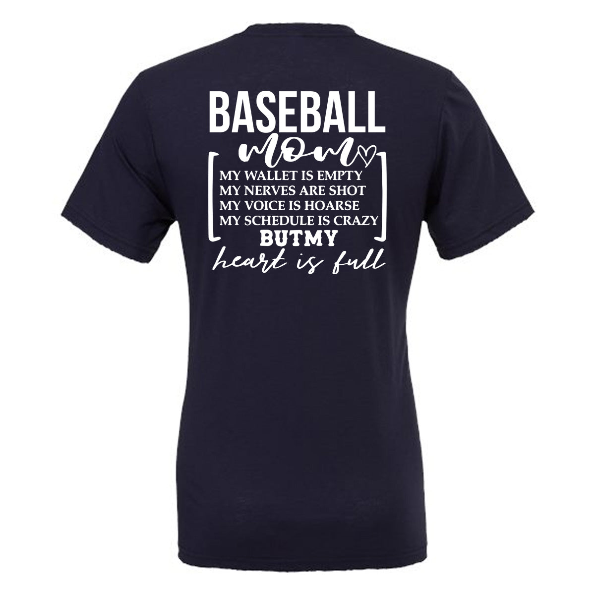 Baseball Mom My Wallet is Empty - Black (Tee/DriFit/Hoodie/Sweatshirt) - Southern Grace Creations