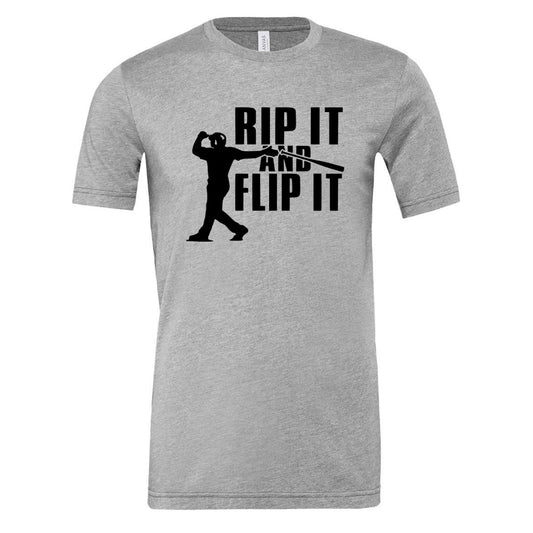 Baseball - Rip It and Flip It - Athletic Heather (Tee/Drifit/Hoodie/Sweatshirt) - Southern Grace Creations