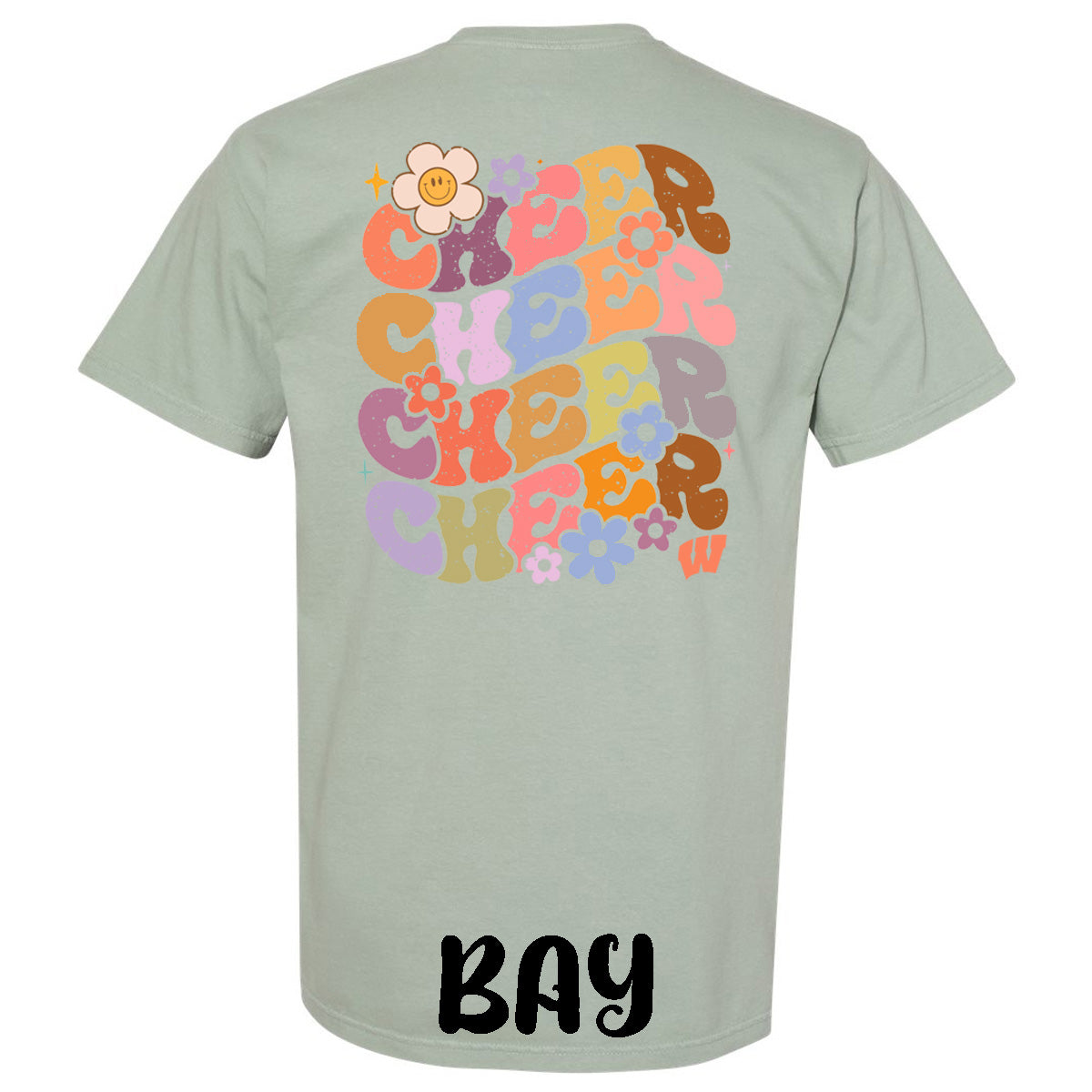 Windsor - Cheer Bubble Letters with Flowers - Comfort Color (Tee/Hoodie/Sweatshirt)