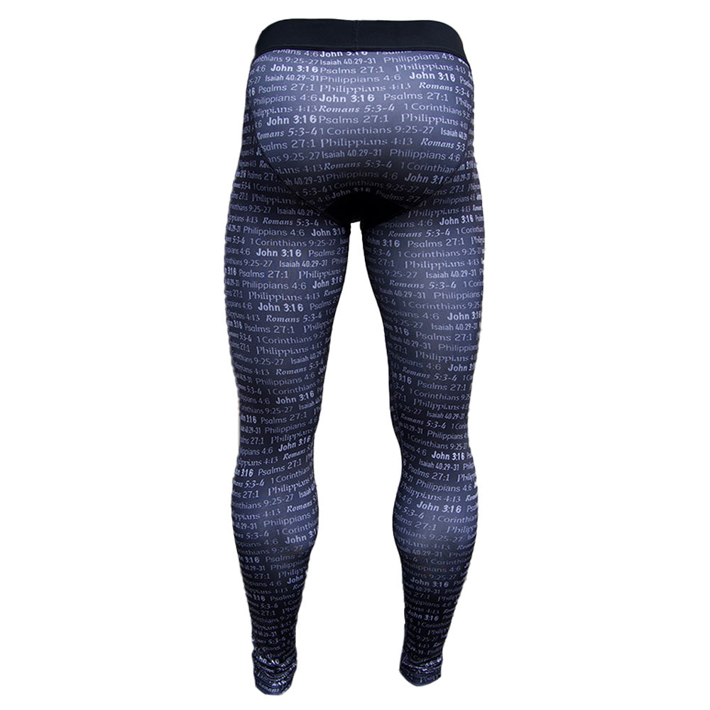Black BLESSED Compression Tights - Southern Grace Creations