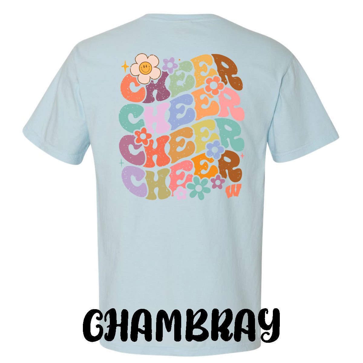 Windsor - Cheer Bubble Letters with Flowers - Comfort Color (Tee/Hoodie/Sweatshirt)