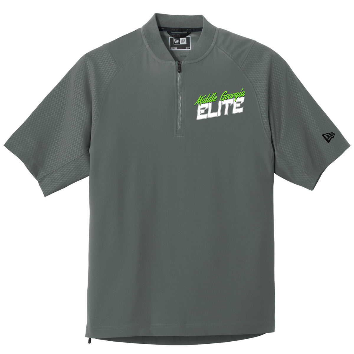 Elite - New Era Cage Short Sleeve 1/4-Zip Jacket - Graphite (NEA600) - Southern Grace Creations