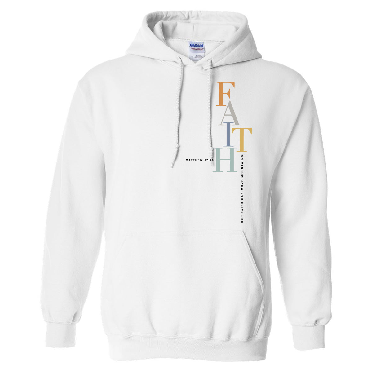 Faith Stacked - White (Tee/Hoodie/Sweatshirt) - Southern Grace Creations