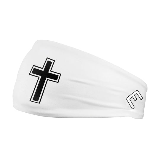 Faith Cross White Headband - Southern Grace Creations