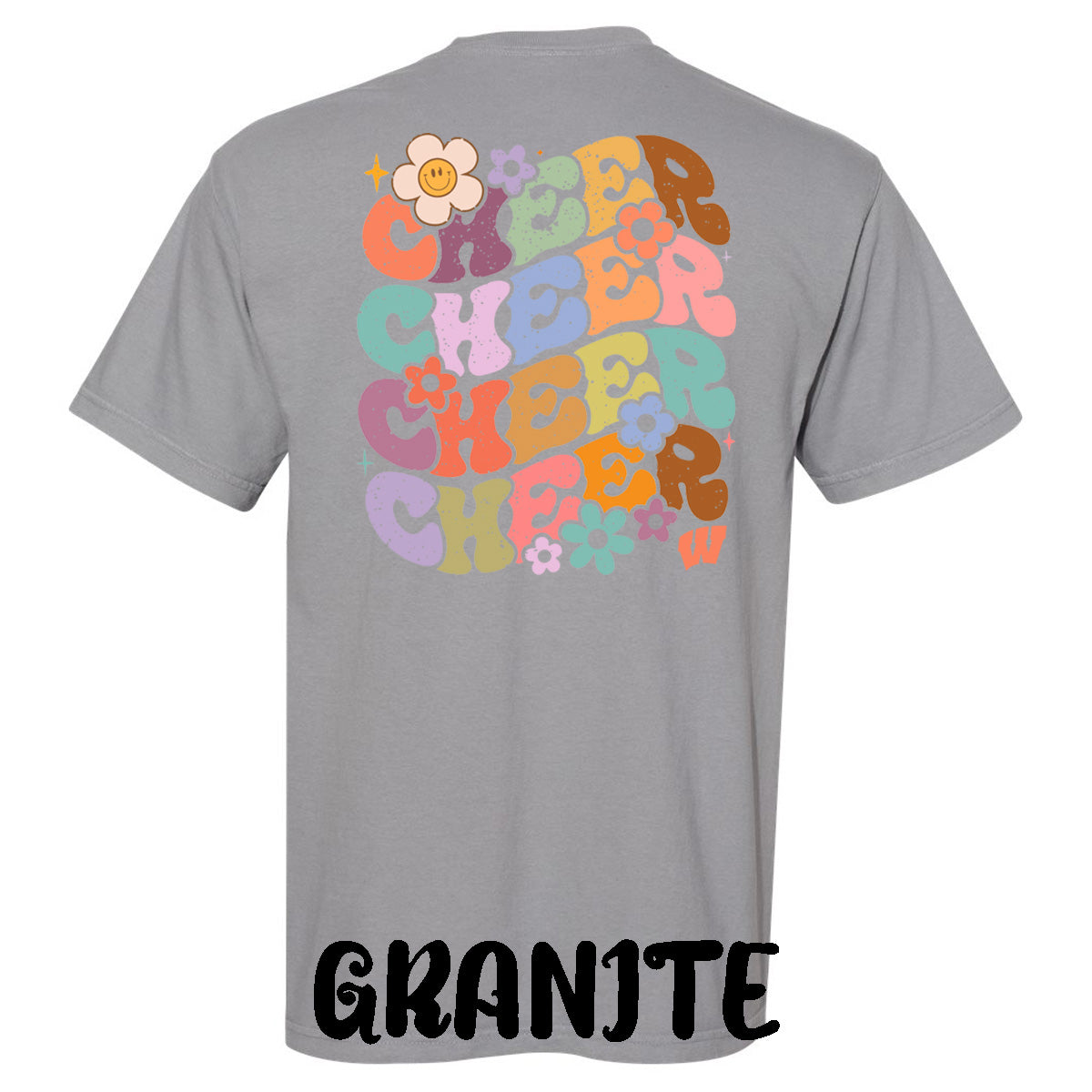 Windsor - Cheer Bubble Letters with Flowers - Comfort Color (Tee/Hoodie/Sweatshirt)