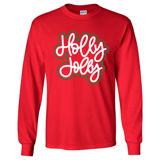 Holly Jolly - Red (Tee/Sweatshirt/Hoodie) - Southern Grace Creations