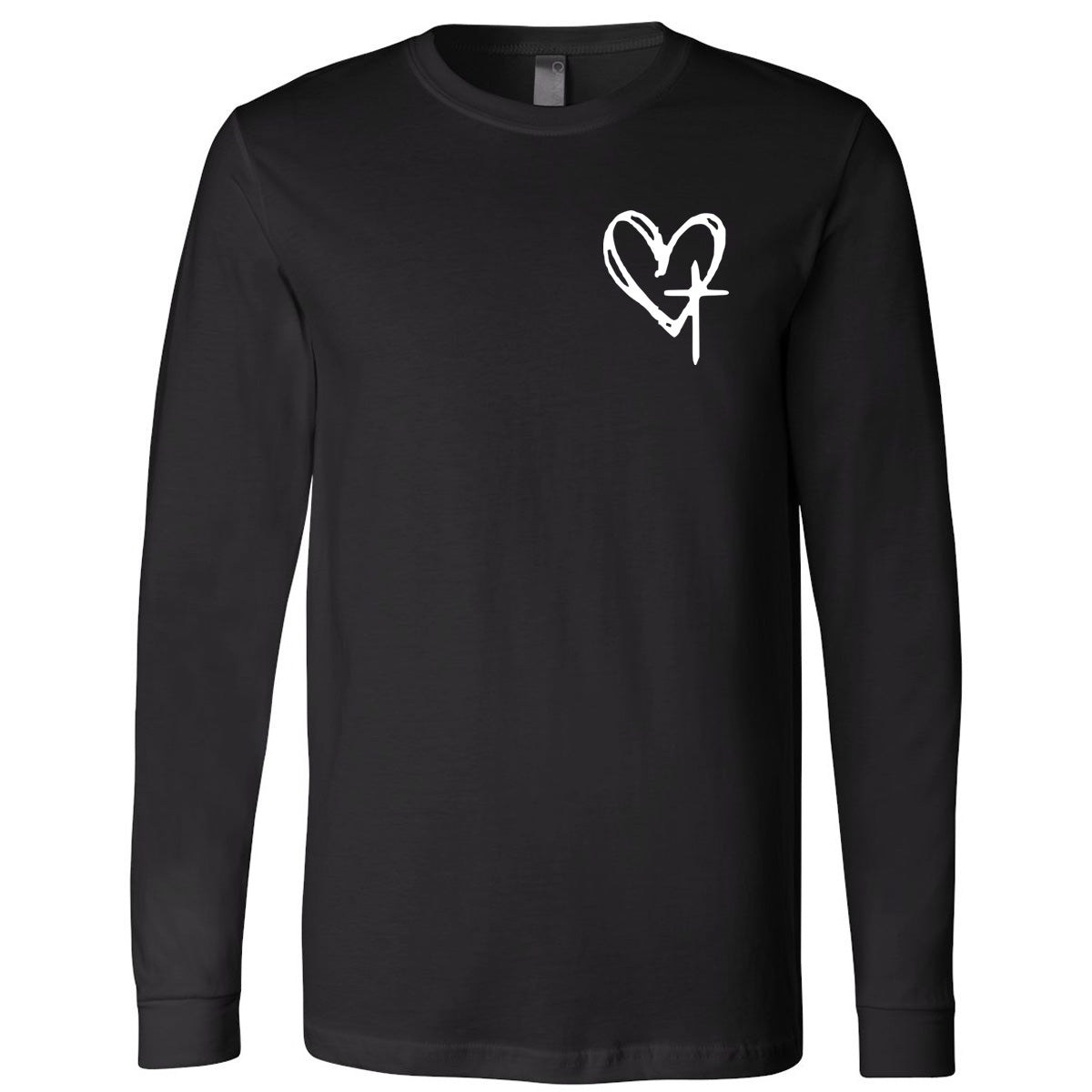 Jesus Has My Back With Cross - Black (Tee/Hoodie/Sweatshirt) - Southern Grace Creations