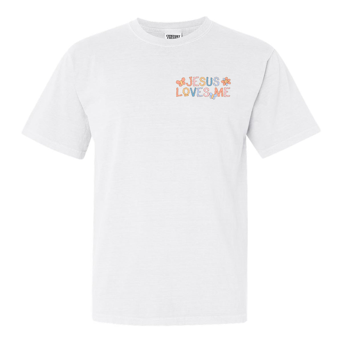 Jesus Loves Me This I Know Butterflies - White (Tee/Hoodie/Sweatshirt) - Southern Grace Creations