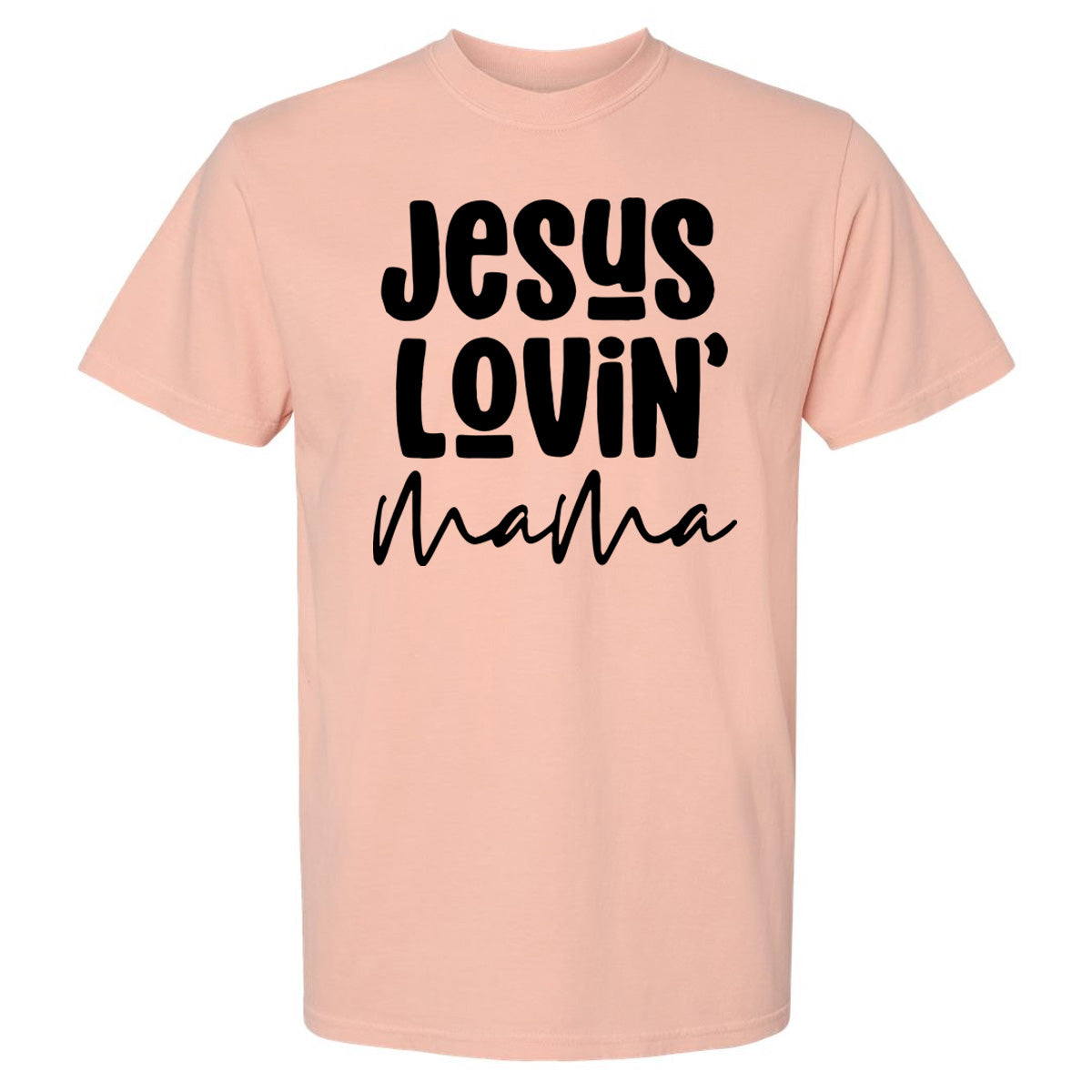 Jesus Lovin Mama - Comfort Color Tee - Peachy - Southern Grace Creations
