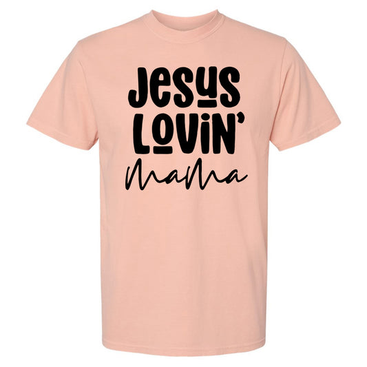 Jesus Lovin Mama - Comfort Color Tee - Peachy - Southern Grace Creations