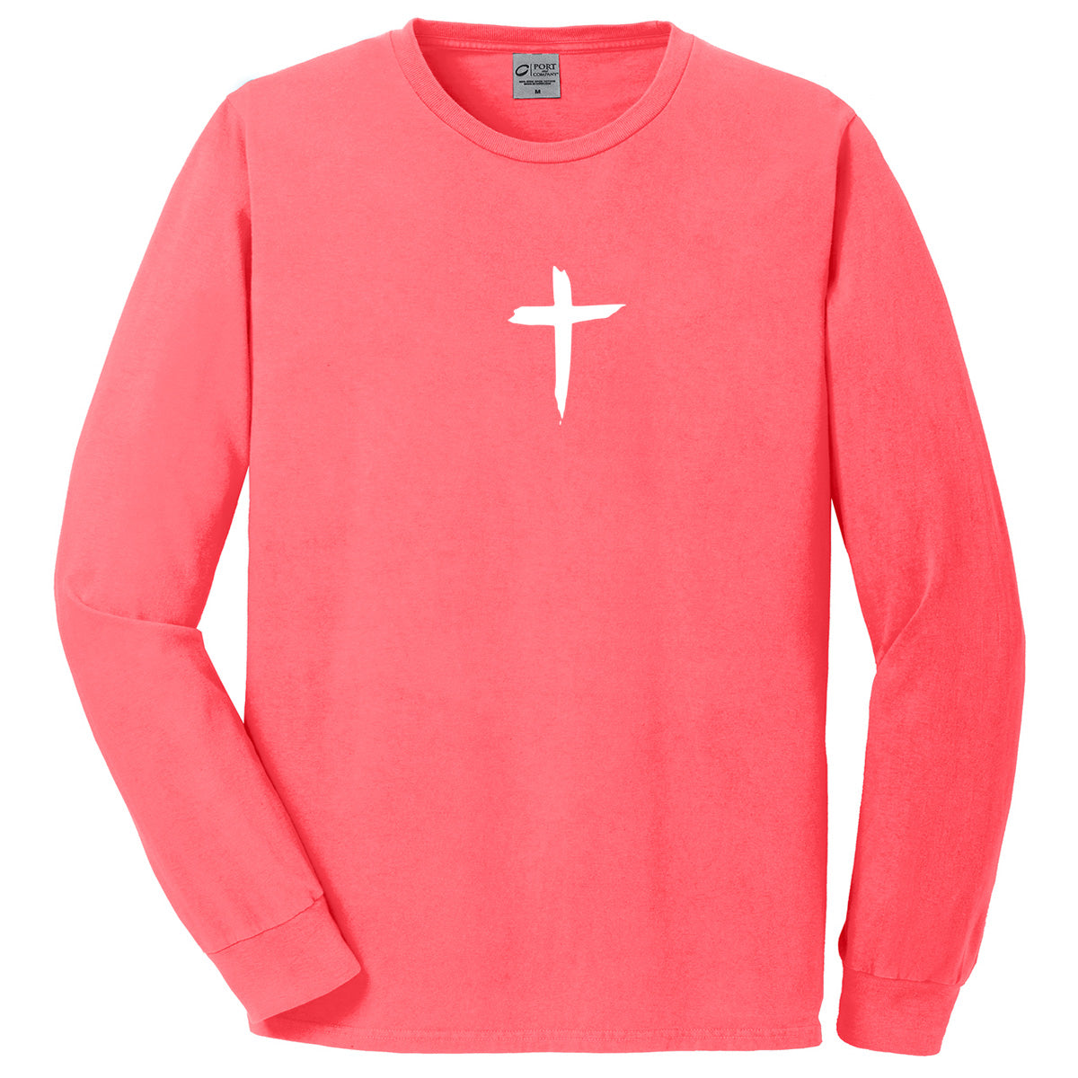 Jesus Has My Back - Neon Coral Beach Washed Garment-Dyed (Tee/Hoodie/Sweatshirt) - Southern Grace Creations