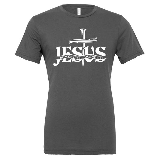 Jesus The Way The Truth The Life - Asphalt (Tee/Hoodie/Sweatshirt) - Southern Grace Creations