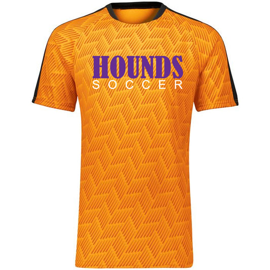 Jones County - Hounds Soccer (bernard) Hypervolt Jersey - Athletic Gold Print/Black - Southern Grace Creations
