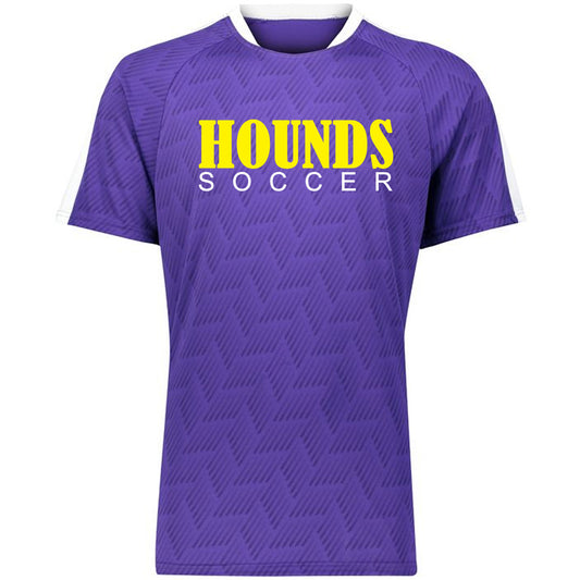 Jones County - Hounds Soccer (bernard) Hypervolt Jersey - Purple Print/White - Southern Grace Creations