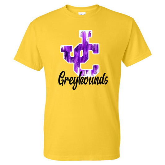 Jones County - JC Tie Dye Greyhounds - Yellow/Gold (Tee/DriFit/Hoodie/Sweatshirt) - Southern Grace Creations