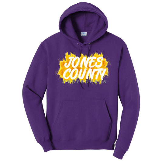 Jones County - Jones County Greyhounds Splash - Team Purple (Tee/DriFit/Hoodie/Sweatshirt) - Southern Grace Creations