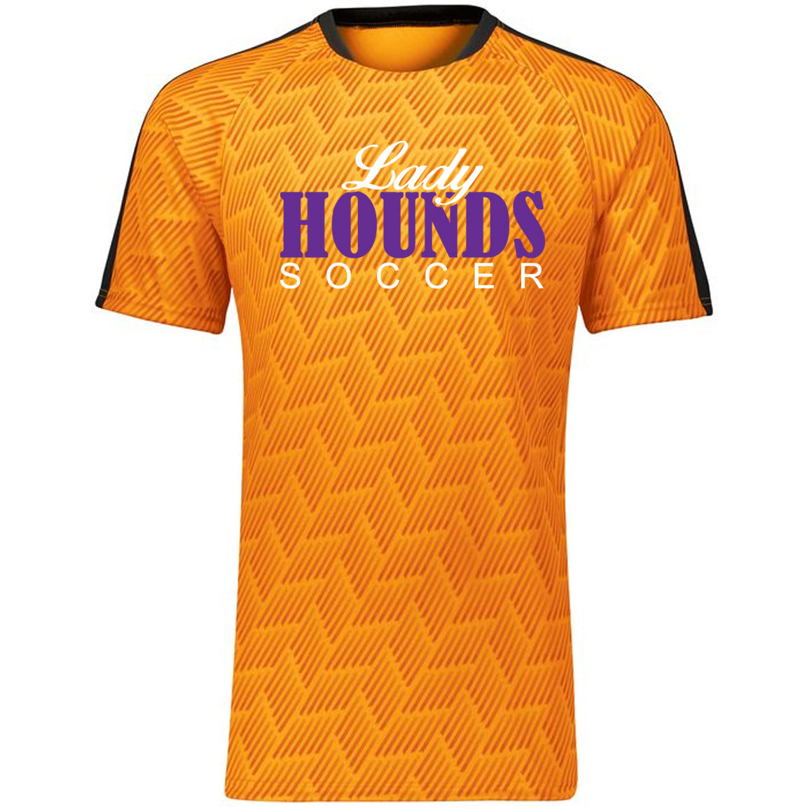 Jones County - Lady Hounds Soccer (bernard) Hypervolt Jersey - Athletic Gold Print/Black - Southern Grace Creations