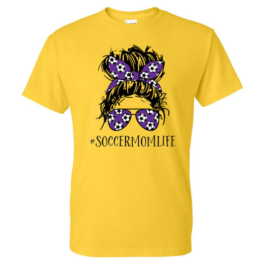 Jones County - #SoccerMomLife - Yellow/Gold (Tee/Hoodie/Sweatshirt) - Southern Grace Creations