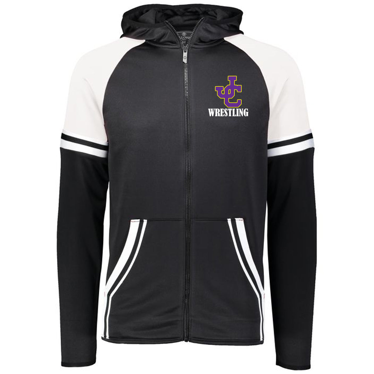 Jones County - Wrestling Retro Grade Jacket - Black/White - Southern Grace Creations