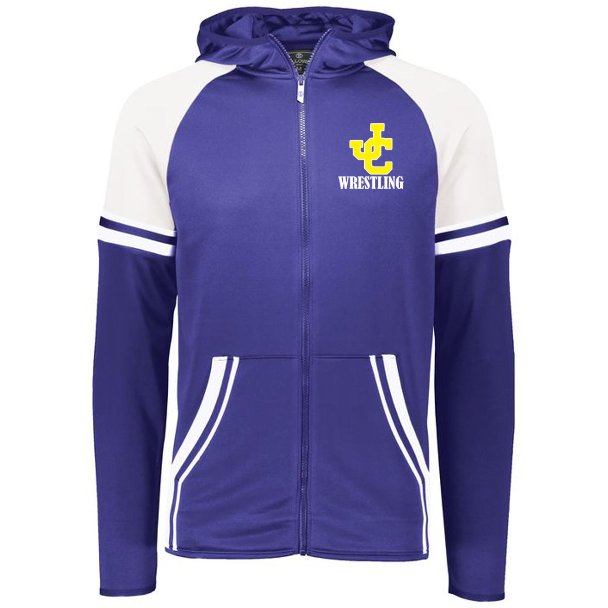 Jones County - Wrestling Retro Grade Jacket - Purple/White - Southern Grace Creations