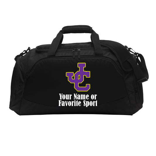 Jones County - Active Duffel Bag with Your Name or Favorite Sport - Black (BG801) - Southern Grace Creations