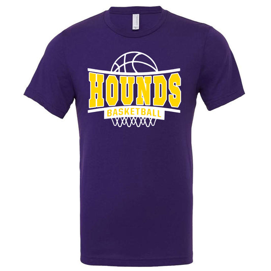 Jones County - Curved Hounds Basketball - Team Purple (Tee/DriFit/Hoodie/Sweatshirt) - Southern Grace Creations