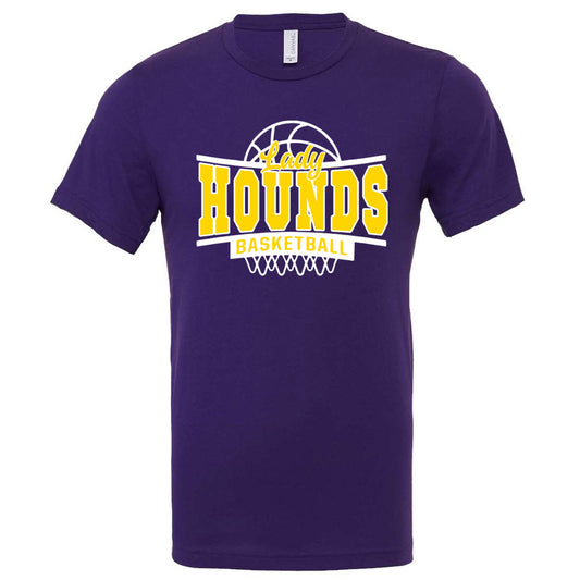 Jones County - Curved Lady Hounds Basketball - Team Purple (Tee/DriFit/Hoodie/Sweatshirt) - Southern Grace Creations