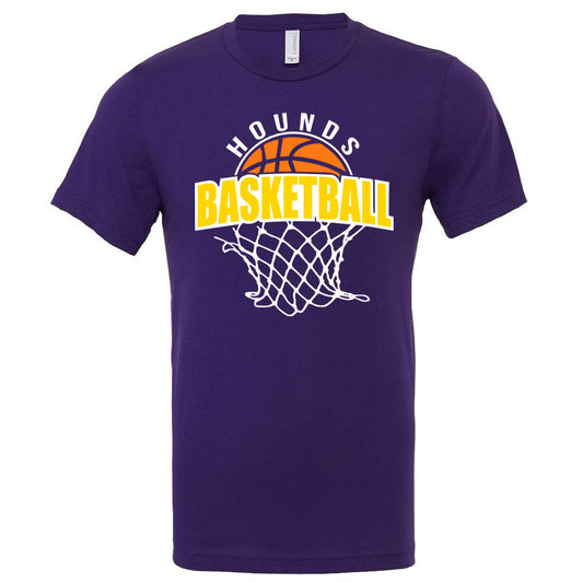 Jones County - Hounds Basketball and Basketball Net - Team Purple (Tee/DriFit/Hoodie/Sweatshirt) - Southern Grace Creations