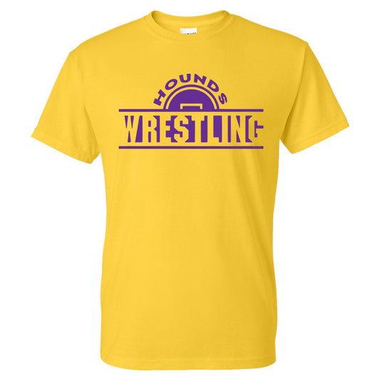 Jones County - Hounds Wrestling Box - Yellow (Tee/DriFit/Hoodie/Sweatshirt) - Southern Grace Creations