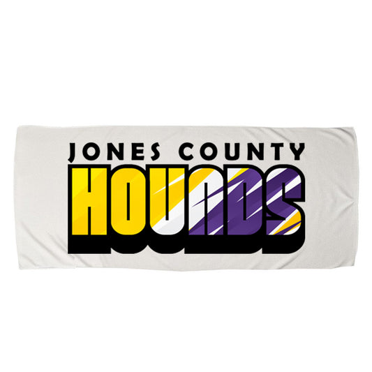 Jones County - Jones County Hounds - Cooling Towel - White (PSB12315) - Southern Grace Creations