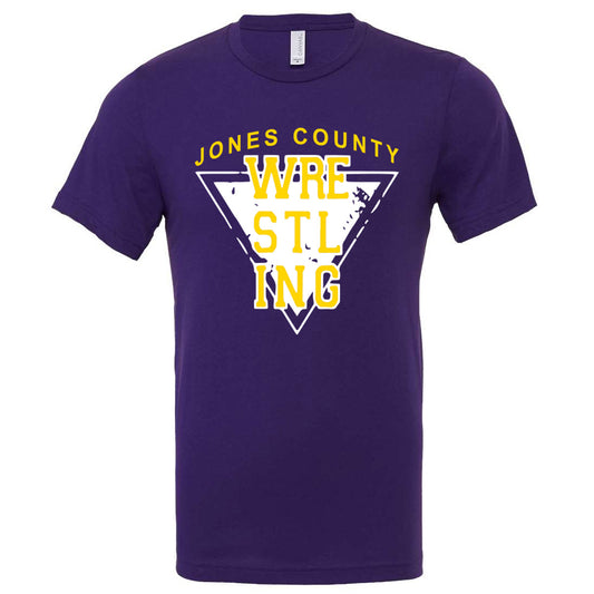 Jones County - Jones County Wrestling Triangle - Team Purple (Tee/DriFit/Hoodie/Sweatshirt) - Southern Grace Creations