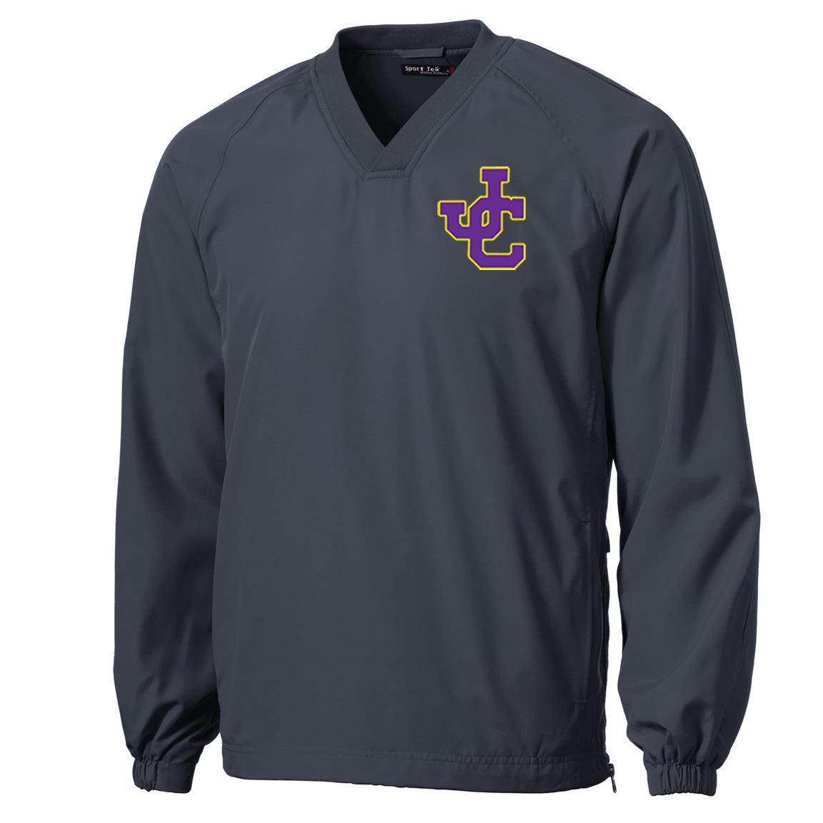 Jones County - V-Neck Raglan Wind Shirt with JC Logo - Graphite - Southern Grace Creations