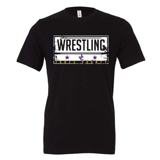 Jones County - Wrestling Rectangle - Black (Tee/DriFit/Hoodie/Sweatshirt) - Southern Grace Creations