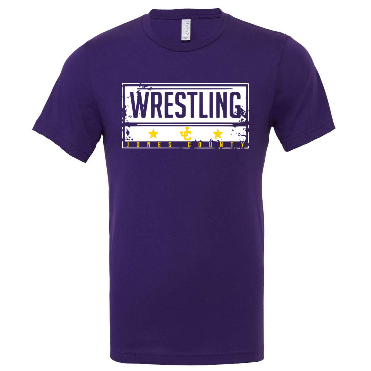 Jones County - Wrestling Rectangle - Team Purple (Tee/DriFit/Hoodie/Sweatshirt) - Southern Grace Creations