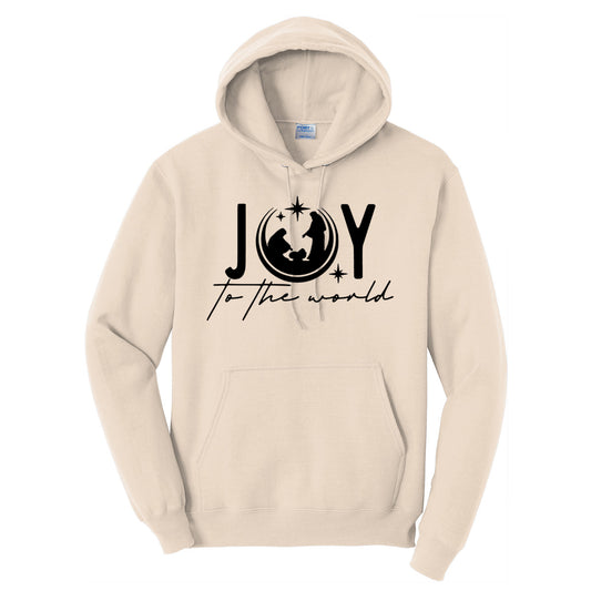 Joy to the World with Manger Scene - Natural (Tee/Sweatshirt/Hoodie) - Southern Grace Creations
