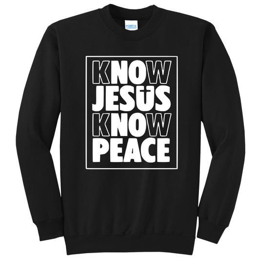 Know Jesus Know Peace - Black (Tee/Hoodie/Sweatshirt) - Southern Grace Creations