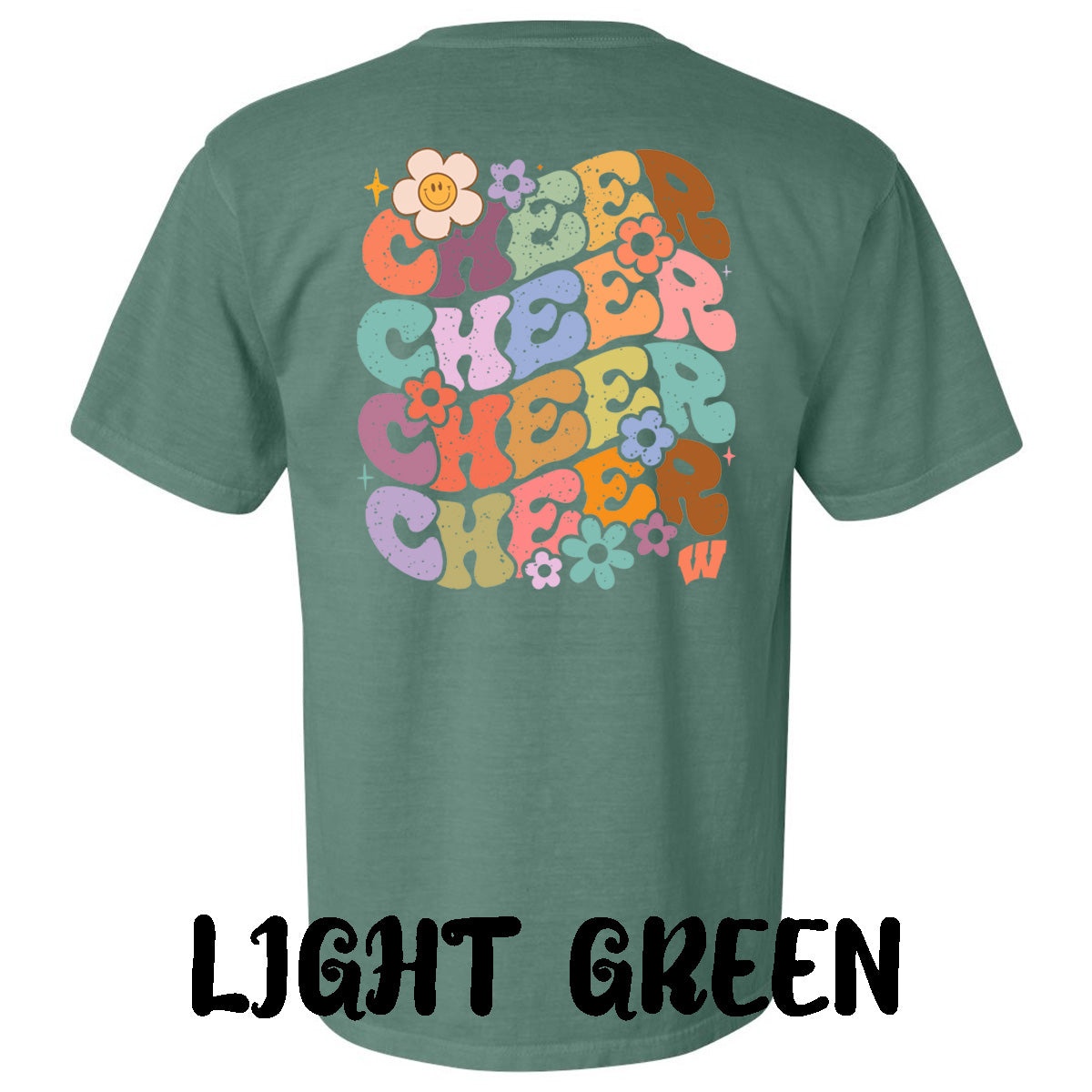 Windsor - Cheer Bubble Letters with Flowers - Comfort Color (Tee/Hoodie/Sweatshirt)