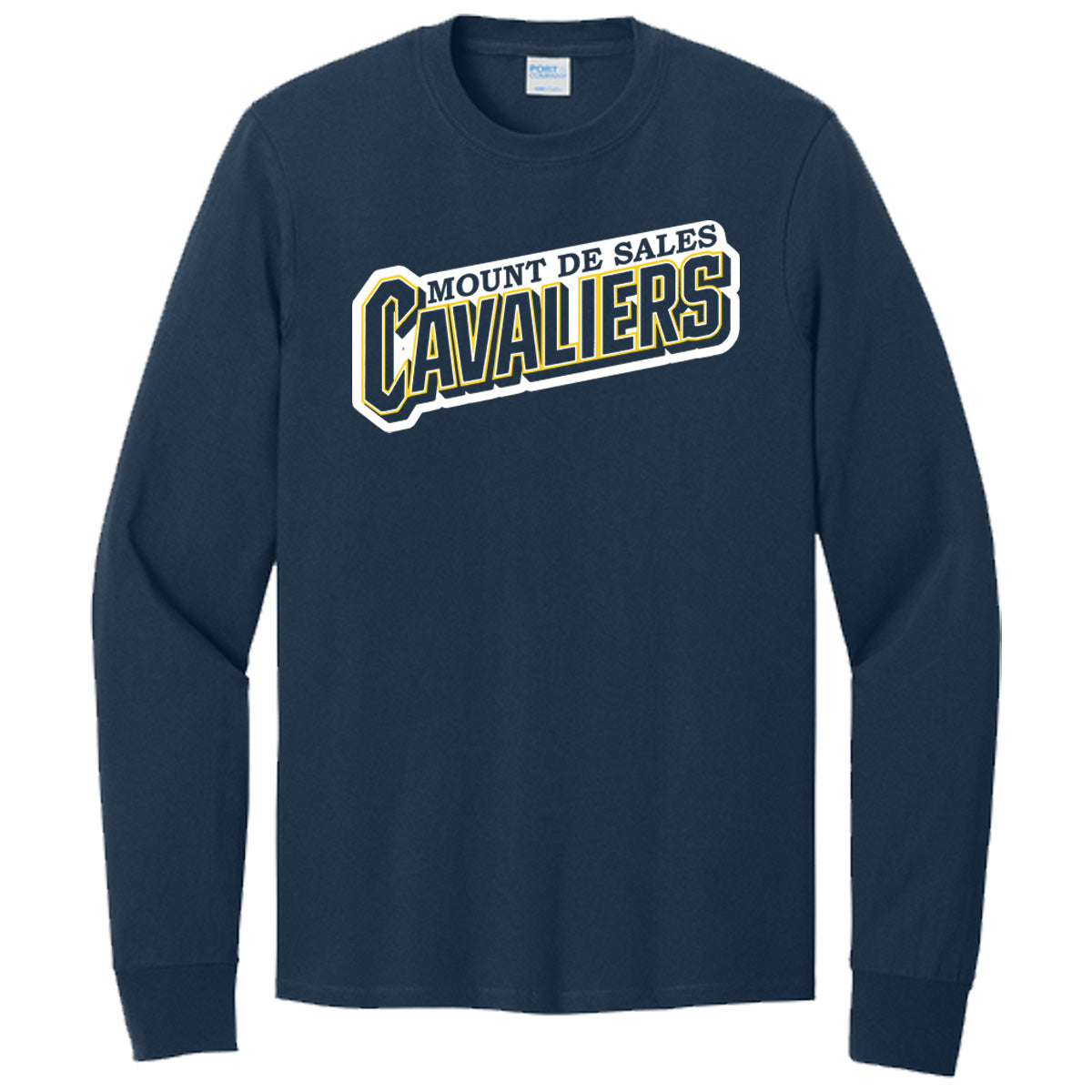 MDS - Mount De Sales Cavaliers Slanted - Navy (Tee/DriFit/Hoodie/Sweatshirt)
